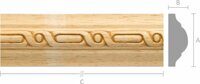 Молдинг M007 Абачи 38x14; mm длина 2.5 м.