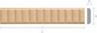 Молдинг H031-A Бук 18x4;mm длина 2.5 м.