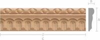 Молдинг M051-A Бук 27x8 mm длина 2.5 м.