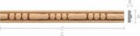 Молдинг M099 Бук 12x4 mm длина 2.5 м.