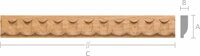 Молдинг M061 Бук 15x5 mm длина 2.5 м.