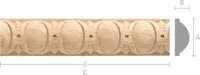 Молдинг M009-F Бук 29x11 mm длина 2.5 м.