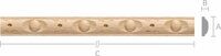 Молдинг M074 Бук 12x4 mm длина 2.5 м.