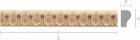 Молдинг M038-B Бук 11x8 mm длина 2.5 м.